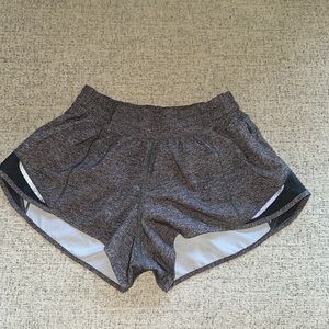 Lulu Lemon Hottie hot shorts (2.5in), size 4, grey